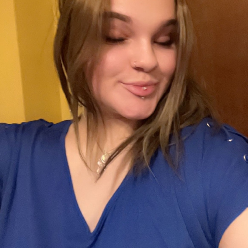 Blue shoulder lace Tshirt